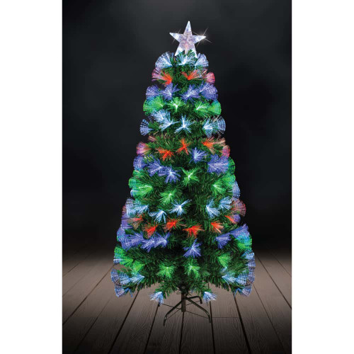 Multi Colour LED Fibre Optic Tree with Chasing Effect 150cm