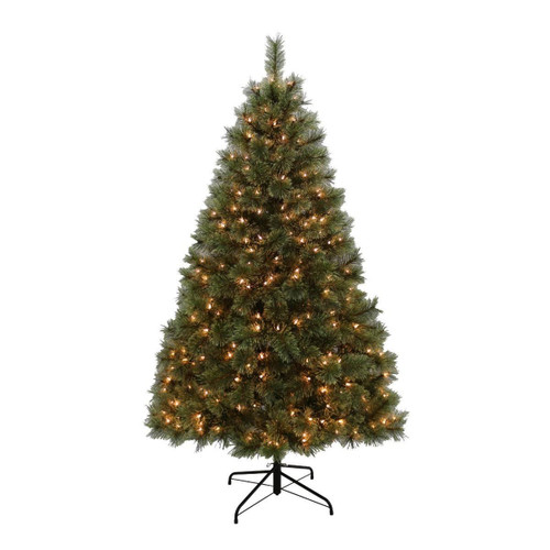 7FT Prelit Cashmere Christmas Tree - Warm White - Christmas Elves