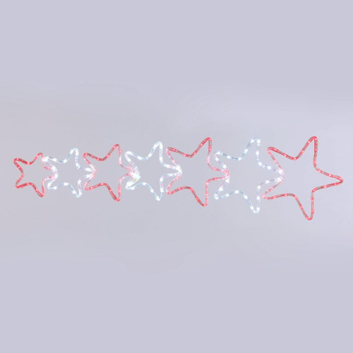 7 Star LED Ropelight White Red - 121cm - Christmas Elves Shop