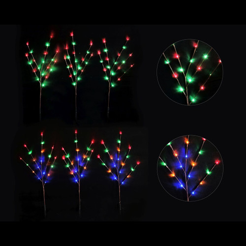 Bunchgrass Led LED Garden Branch Lights (Set of 3 - 2 Styles) - 76cm