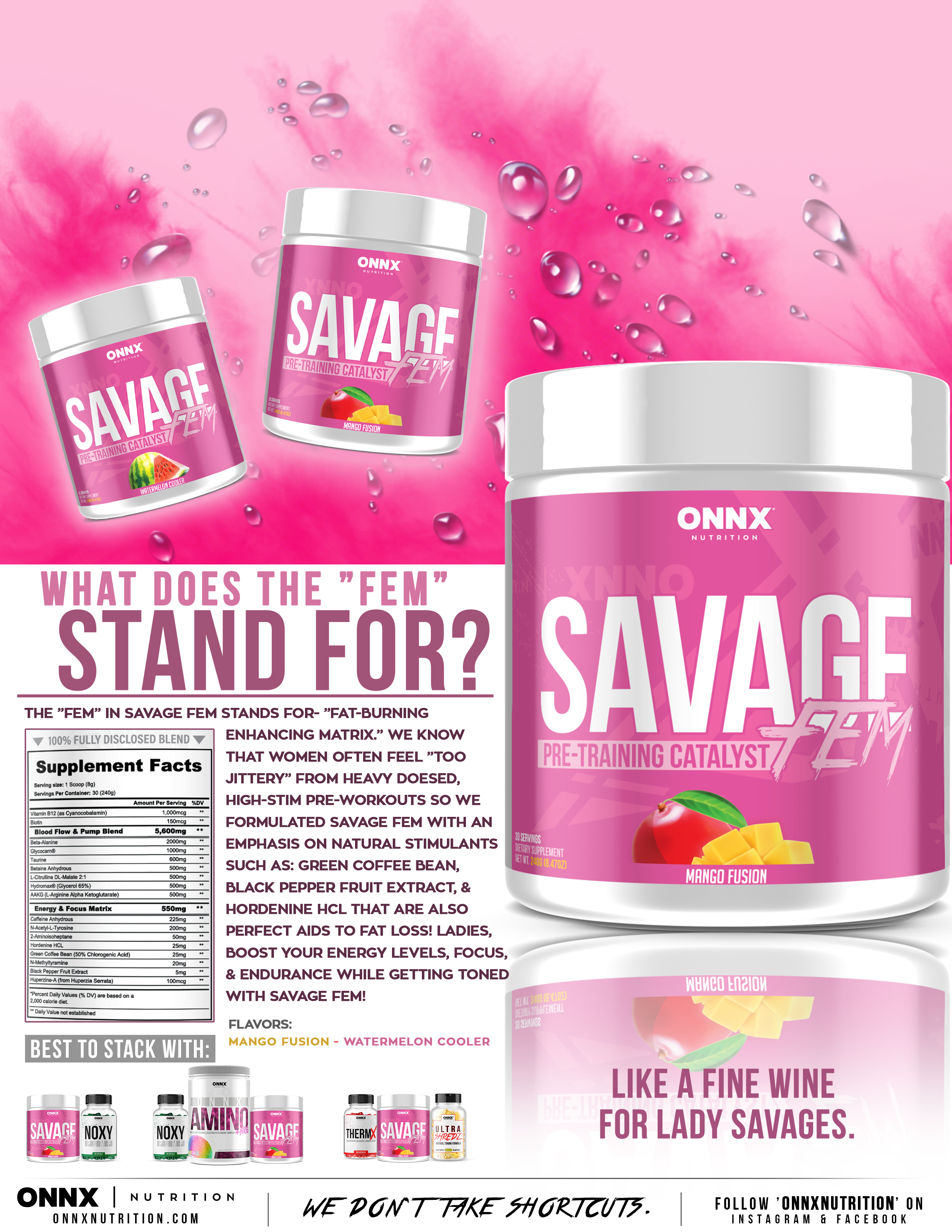 Savage Fem By Onnx Women S Pre Workout