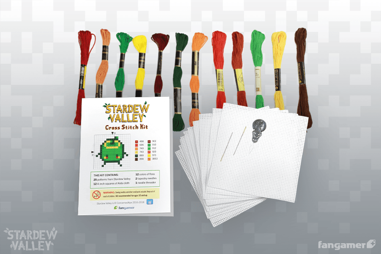 Stardew Valley Cross Stitch Kit 477824949882 Level Up Video Games