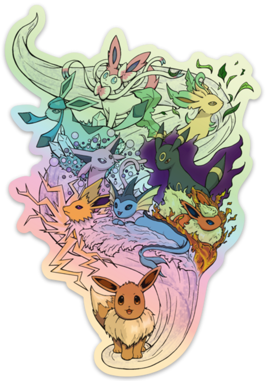 3 Eeveelutions Vinyl Stickers