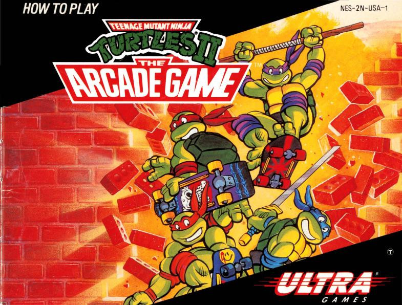 USED* NES TEENAGE MUTANT NINJA TURTLES II ARCADE GAME - LEVEL UP