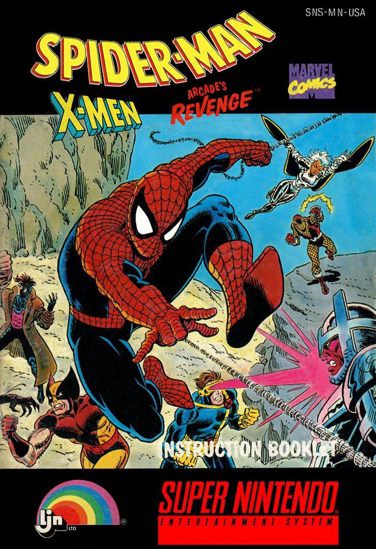 USED* SNES SPIDER-MAN X-MEN ARCADE