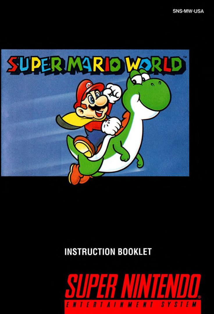 Super Mario World Nes Snes USED* SNES SUPER MARIO WORLD (MANUAL