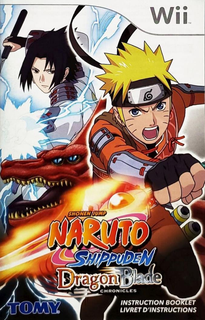 USED* WII NARUTO SHIPPUDEN DRAGON BLADE CHRONICLES (MANUAL ONLY