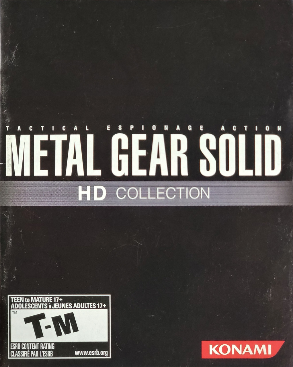 L GEAR SOLID 3 メニュー パンフレット USED* PS3 METAL GEAR SOLID HD COLLECTION (MANUAL ONLY