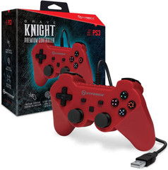 PS3 BRAVE KNIGHT RED WIRED CONTROLLER 3RD PARTY (#813048019534)