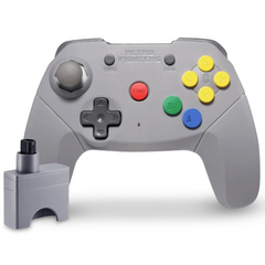N64 BRAWLER 64 WIRELESS CONTROLLER GRAY   (#709750008457)