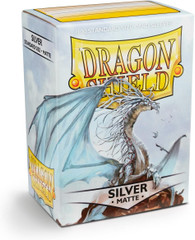 DRAGON SHIELD 100 CARD SLEEVES SILVER MATTE (#5706569110086)