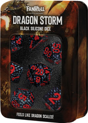 DRAGON STORM BLACK DRAGON SCALE SILCONE DICE SET (#687700234289)