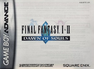 *USED* GBA FINAL FANTASY 1 & 2 DAWN OF THE SOULS (MANUAL ONLY) (#462335416633)