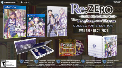 *USED* RE:ZERO PROPHECY OF THE THRONE COLLECTORS EDITION (#811800030193)