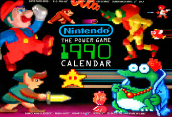 *USED* NINTENDO POWER 1990 CALENDAR (#423436157092)