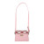NEZUKO METAL BADGE PINK CROSSBODY HANDBAG (#197394549557)