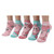 KIRBY HEARTS & CHERRIES WOMENS 5 PAIR ANKLE SOCKS (#198996718013)