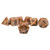 SPECKLED POLYHEDRAL RUST 7 DICE SET (#601982076283)
