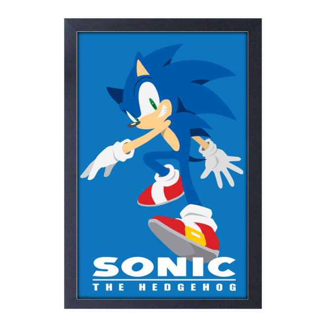 SONIC MODERN CHARACTER 11X17 GEL COATED FRAMED PRINT (#638211195460)