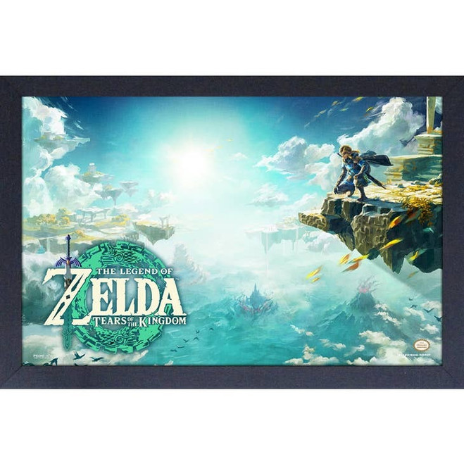 ZELDA TEARS OF THE KINGDOM LANDSCAPE 11X17 GEL COATED FRAMED PRINT (#402414186026)