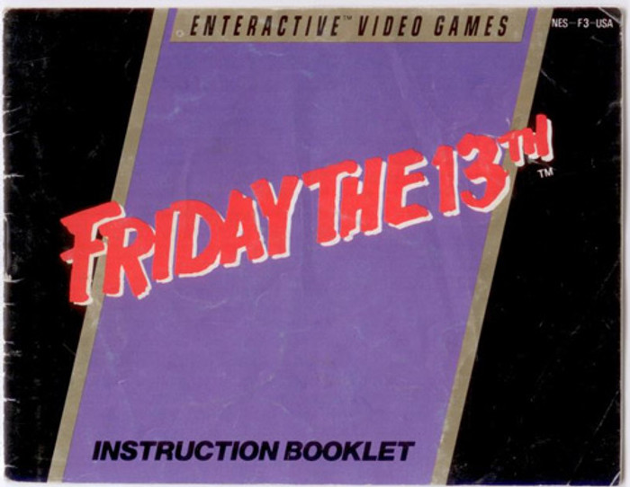 *USED* NES FRIDAY THE 13TH (MANUAL ONLY)