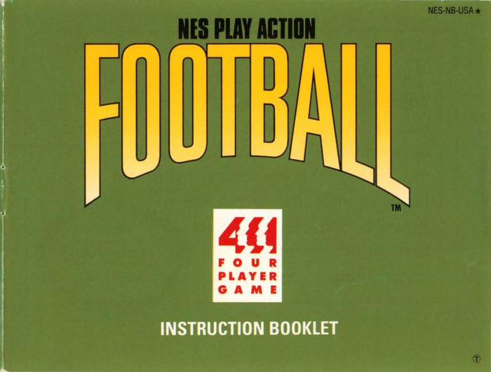 *USED* NES PLAY ACTION FOOTBALL (MANUAL ONLY)