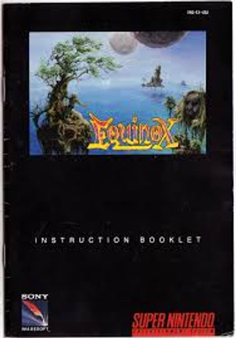 *USED* SNES EQUINOX (MANUAL ONLY)