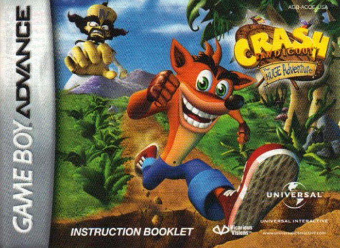*USED* GBA CRASH BANDICOOT THE HUGE ADVENTURE (MANUAL ONLY) (#470034097633)