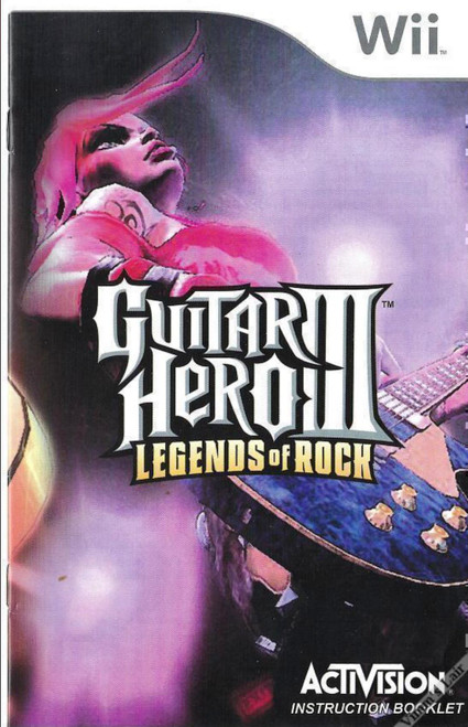 *USED* WII GUITAR HERO III LEGENDS OF ROCK (MANUAL ONLY) (#438846724710)