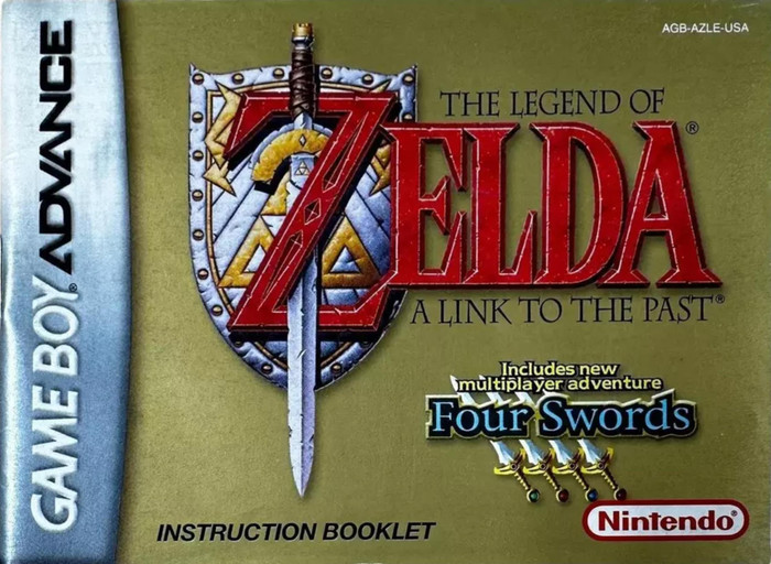 *USED* GBA LEGEND OF ZELDA A LINK TO THE PAST FOUR SWORDS (MANUAL ONLY) (#425596992728)