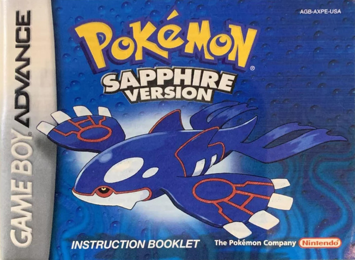 *USED* GBA POKEMON SAPPHIRE (MANUAL ONLY) (#411881166899)