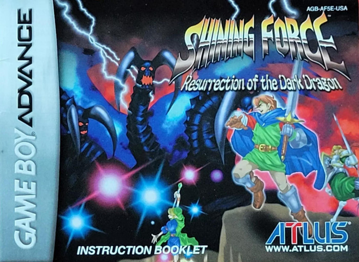 *USED* GBA SHINING FORCE RESURRECTION OF THE DARK DRAGON (MANUAL ONLY)  (#498804222016)