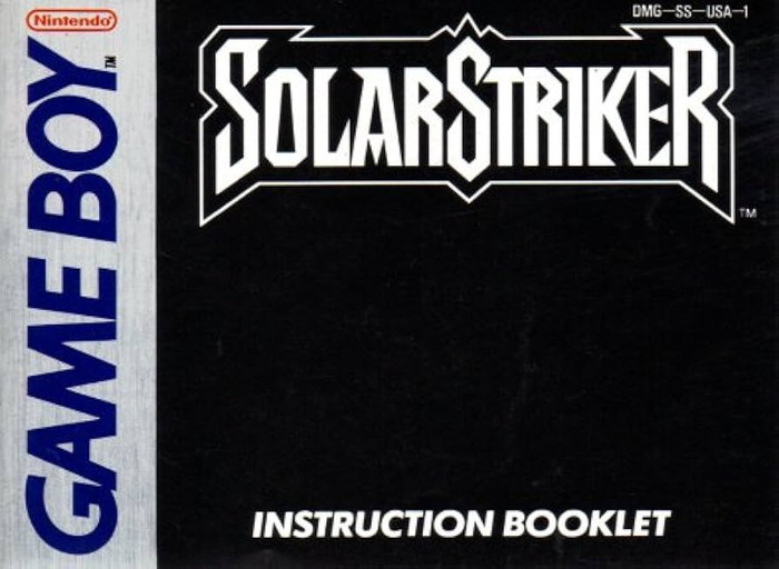 *USED* GB SOLAR STRIKER (MANUAL ONLY) (#462875854506)