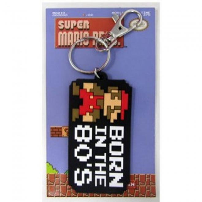 MARIO BORN IN THE 80S SOFT PVC KEYCHAIN (#638211681598)