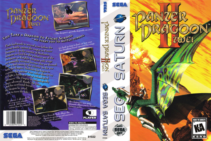 *USED* SATURN PANZER DRAGOON II ZWEI (BOX & MANUAL ONLY) (#482283772209)