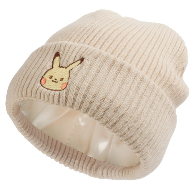 PIKACHU RIBBED KNIT EMBROIDERED CUFF BEANIE (#198996360007)