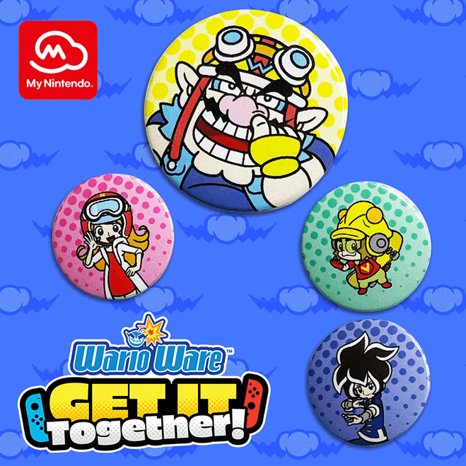 *USED* WARIOWARE GET IT TOGETHER PIN SET (#451912303244)