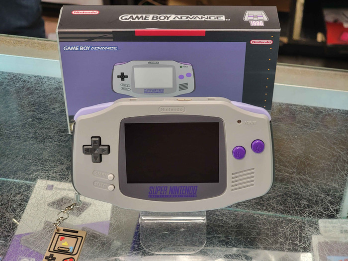 *USED* CUSTOM GBA IPS V2 SNES THEMED PREMIUM SYSTEM W/ BOX (#434363799514)
