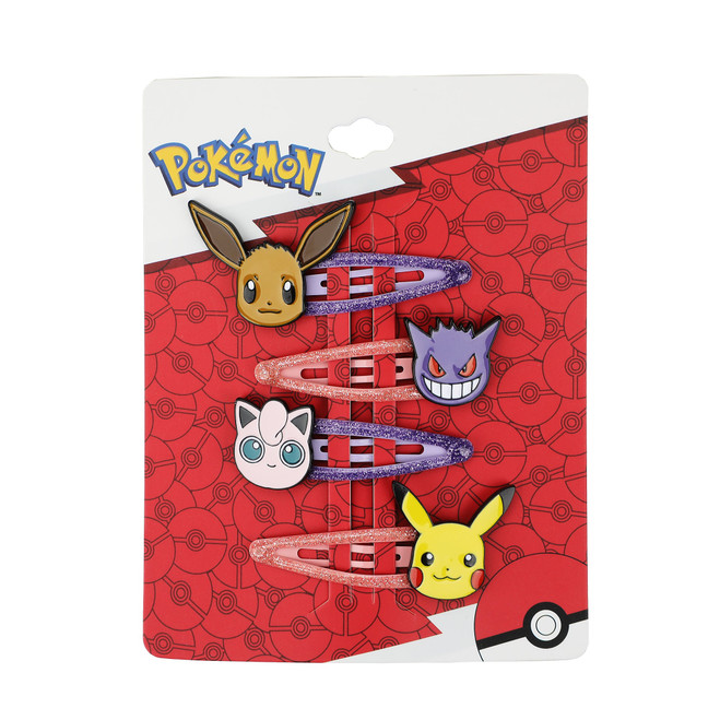 POKEMON 4 PIECE CHARACTER HAIR CLIP SET (#198996167484)