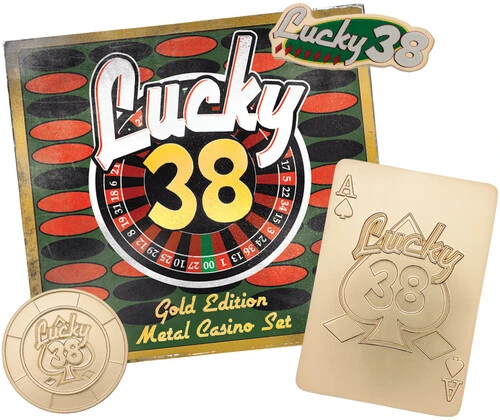 LUCKY 38 GOLD EDITION METAL CASINO SET (#5060948298995)