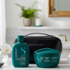 Alfaparf Semi Di Lino Reconstruction Shampoo & Conditioner With FREE BeautyFeatures Vanity Bag - Black 2
