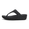 FitFlop lulu perf croc toe post lado preto