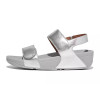 FitFlop Lulu Leather Back-Strap Silver Side