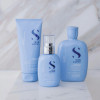 Pacote de shampoo e condicionador espessante de densidade semi di lino Alfaparf live 2