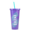 Vaso reutilizable piel Bahama - morado