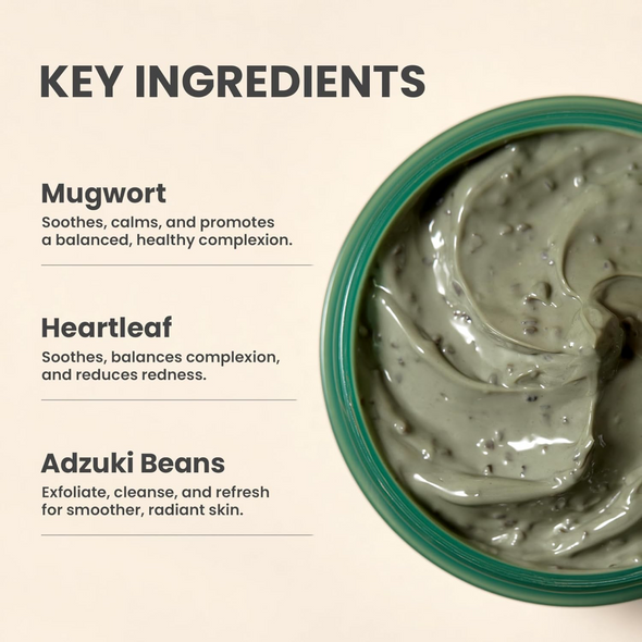 Axis-Y 6+1+1 Mugwort Pore Clarifying Wash Off Mask Pack 100ml