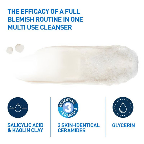 Cerave Blemish Clay To Foam Cleanser 118ml 2
