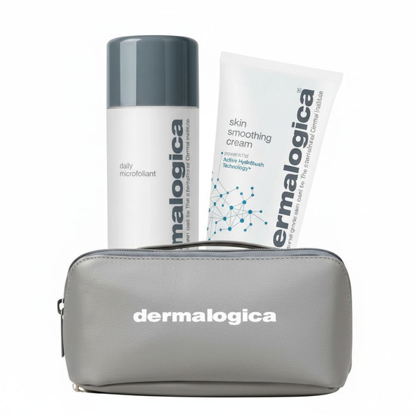 Dermalogica Skin Smoothing Cream 100ml & Daily Microfoliant 74g Duo With FREE Travel Bag