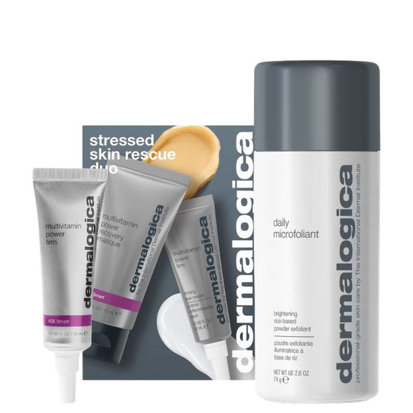 Dermalogica Daily Microfoliant 74g & Multivitamin Power Firm Eye Cream 15ml With FREE Dermalogica Stressed Skin Rescue Kit