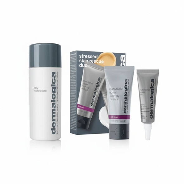 Dermalogica Daily Microfoliant 74g & Multivitamin Power Firm Eye Cream 15ml With FREE Dermalogica Stressed Skin Rescue Kit